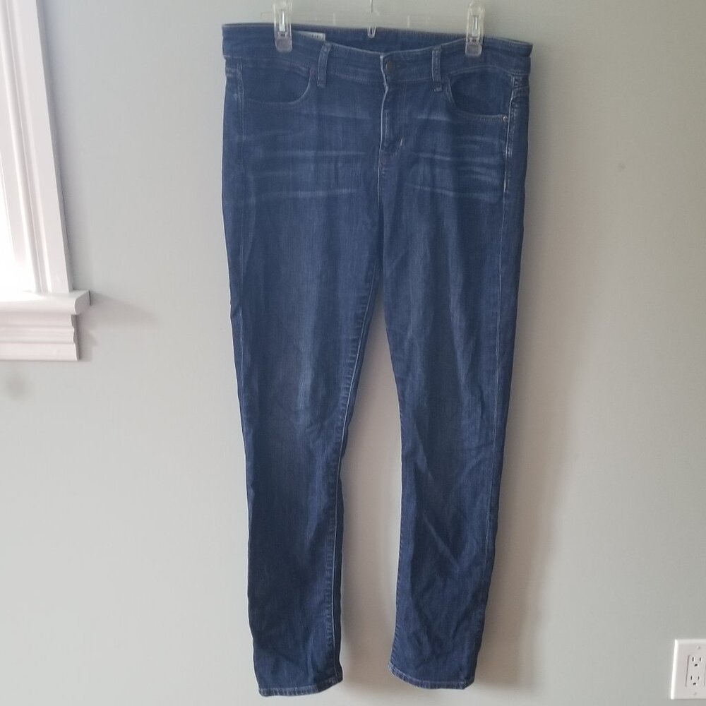 Dark Wash Gap Mid Rise Skinny Jeans